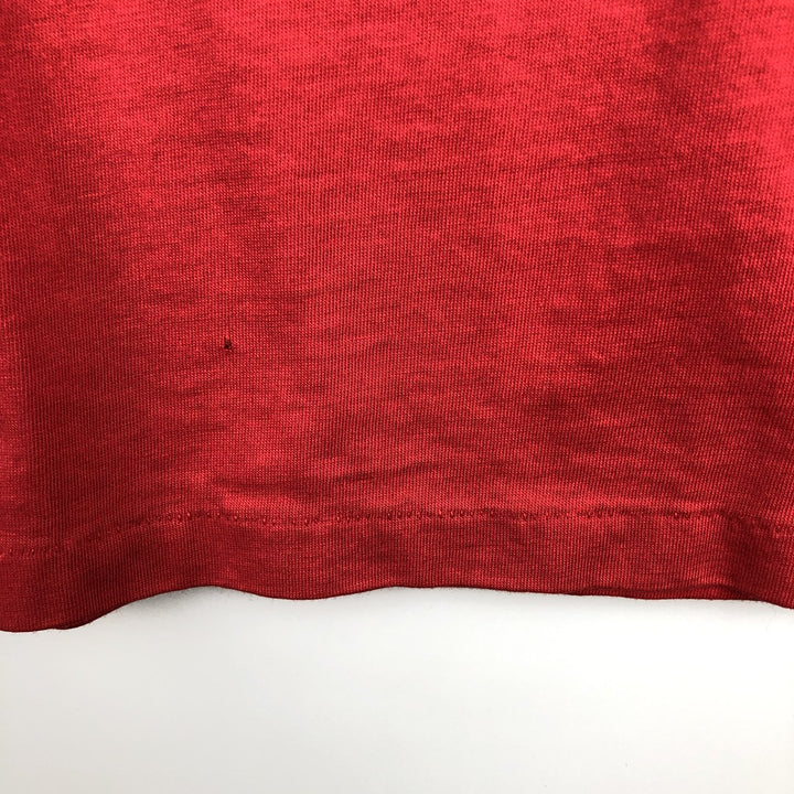 Printed T-shirt, Made in USA, Men's Size L unclear red type Vintage Second Hand
