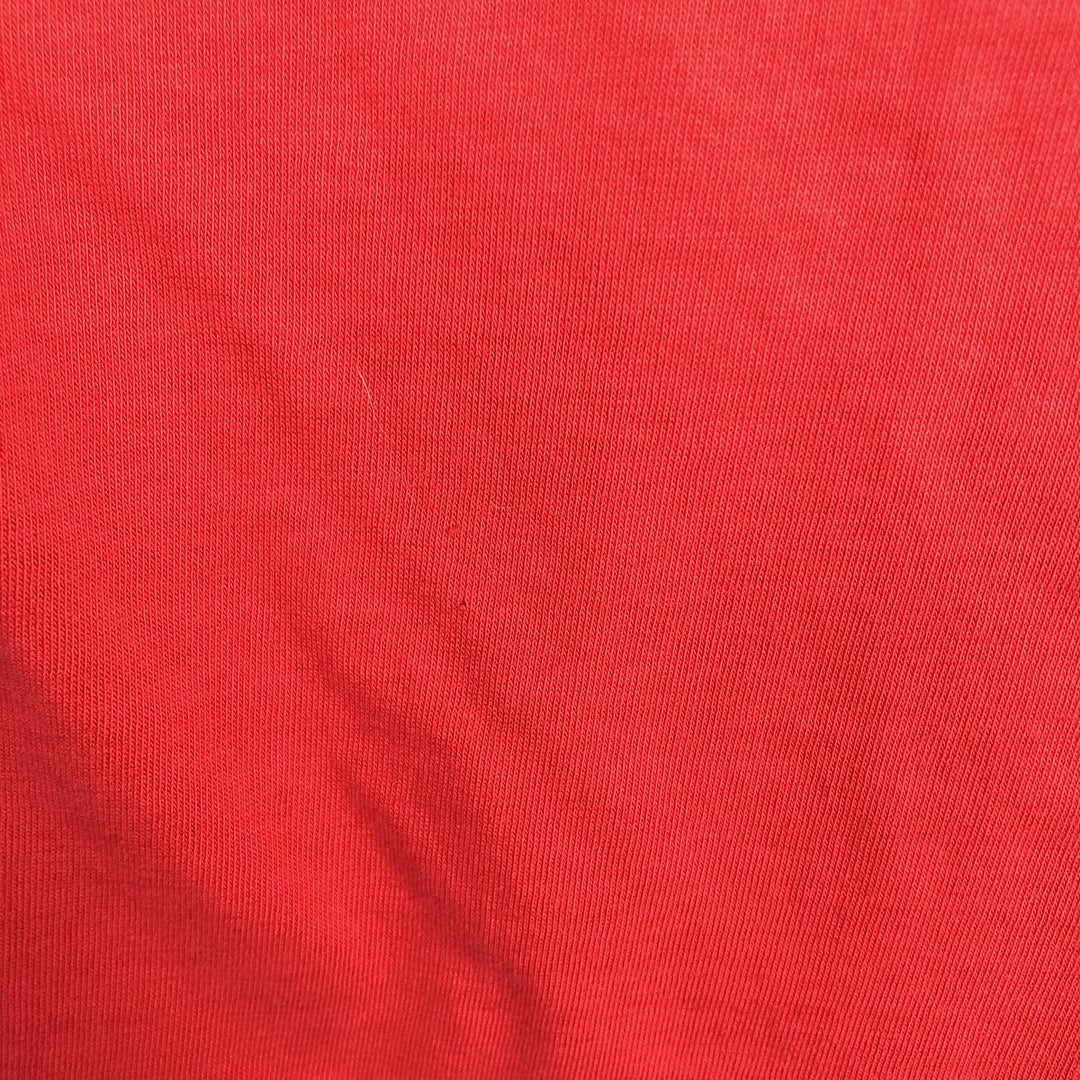 Printed T-shirt, Made in USA, Men's Size L unclear red type Vintage Second Hand