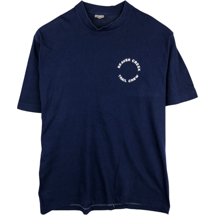 BELTON Print T-Shirt, Made in USA, Men's Size XL cotton navy blue type Vintage Second Hand