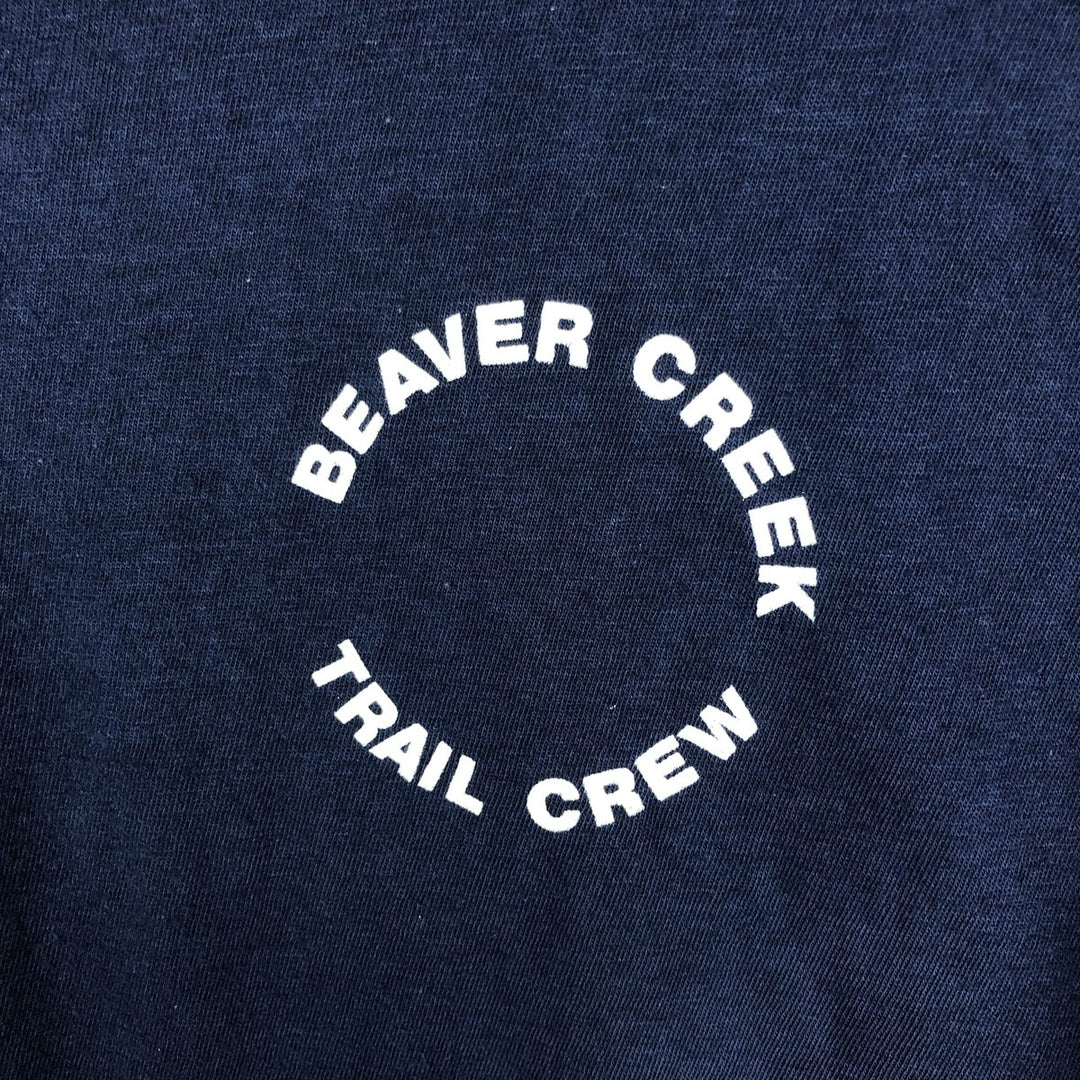 BELTON Print T-Shirt, Made in USA, Men's Size XL cotton navy blue type Vintage Second Hand