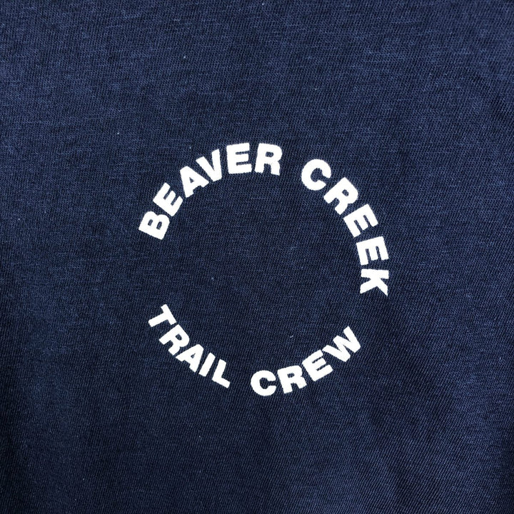 BELTON Print T-Shirt, Made in USA, Men's Size XL cotton navy blue type Vintage Second Hand