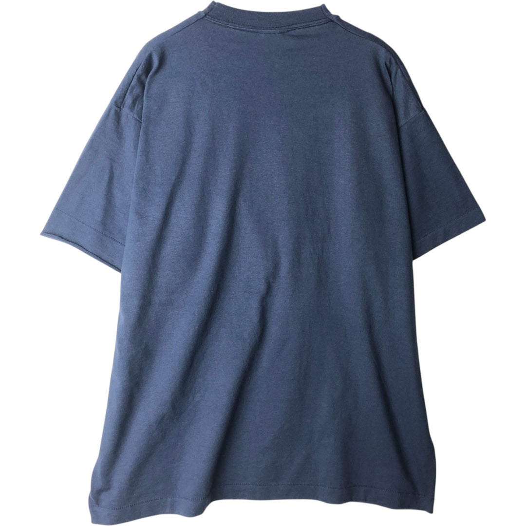 90'S Fruit of the Loom Best Printed T-shirt, Made in USA, Men's XL, Vintage cotton navy blue type Vintage Second Hand