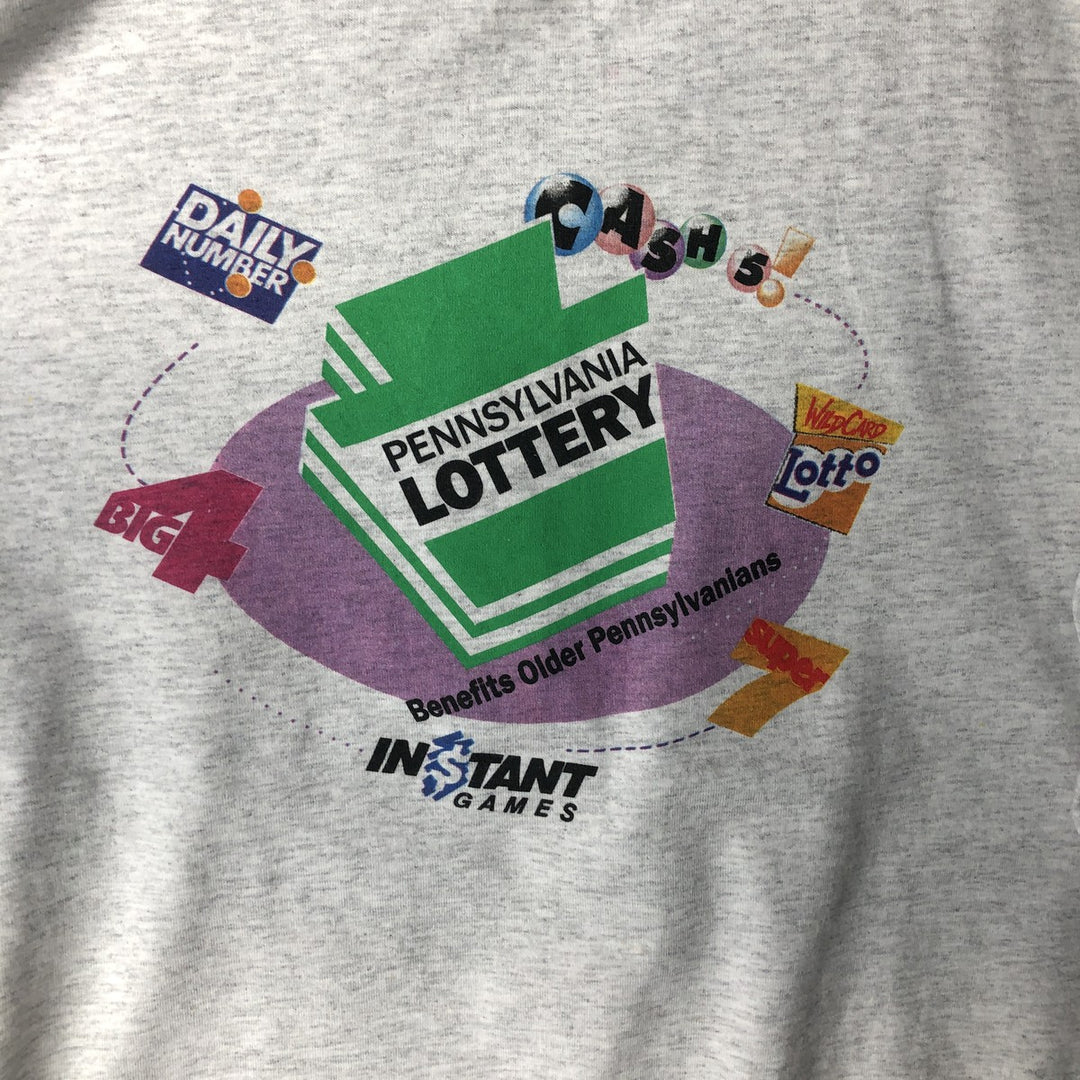 90'S Jerzees Advertising T-Shirt, Made in USA, Size XL (Equivalent to Men's XL), Vintage cotton white type Vintage Second Hand