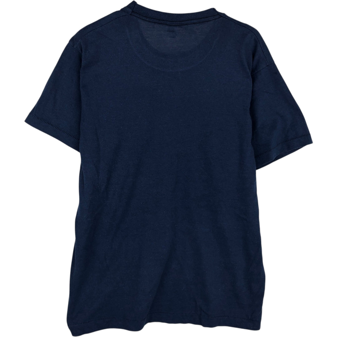 80'S Screen Stars Print T-Shirt, Made in USA, Men's XL equivalent, Vintage cotton navy blue type Vintage Second Hand