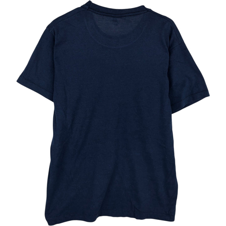 80'S Screen Stars Print T-Shirt, Made in USA, Men's XL equivalent, Vintage cotton navy blue type Vintage Second Hand