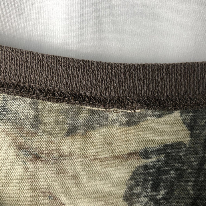 All-over print Real Tree Camo T-shirt, Men's XL size unclear Khaki type brown Vintage Second Hand