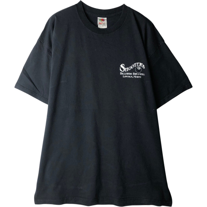Fruit of the Loom Heavy HD Print T-Shirt, Men's Size XL (approx.) cotton black type Vintage Second Hand