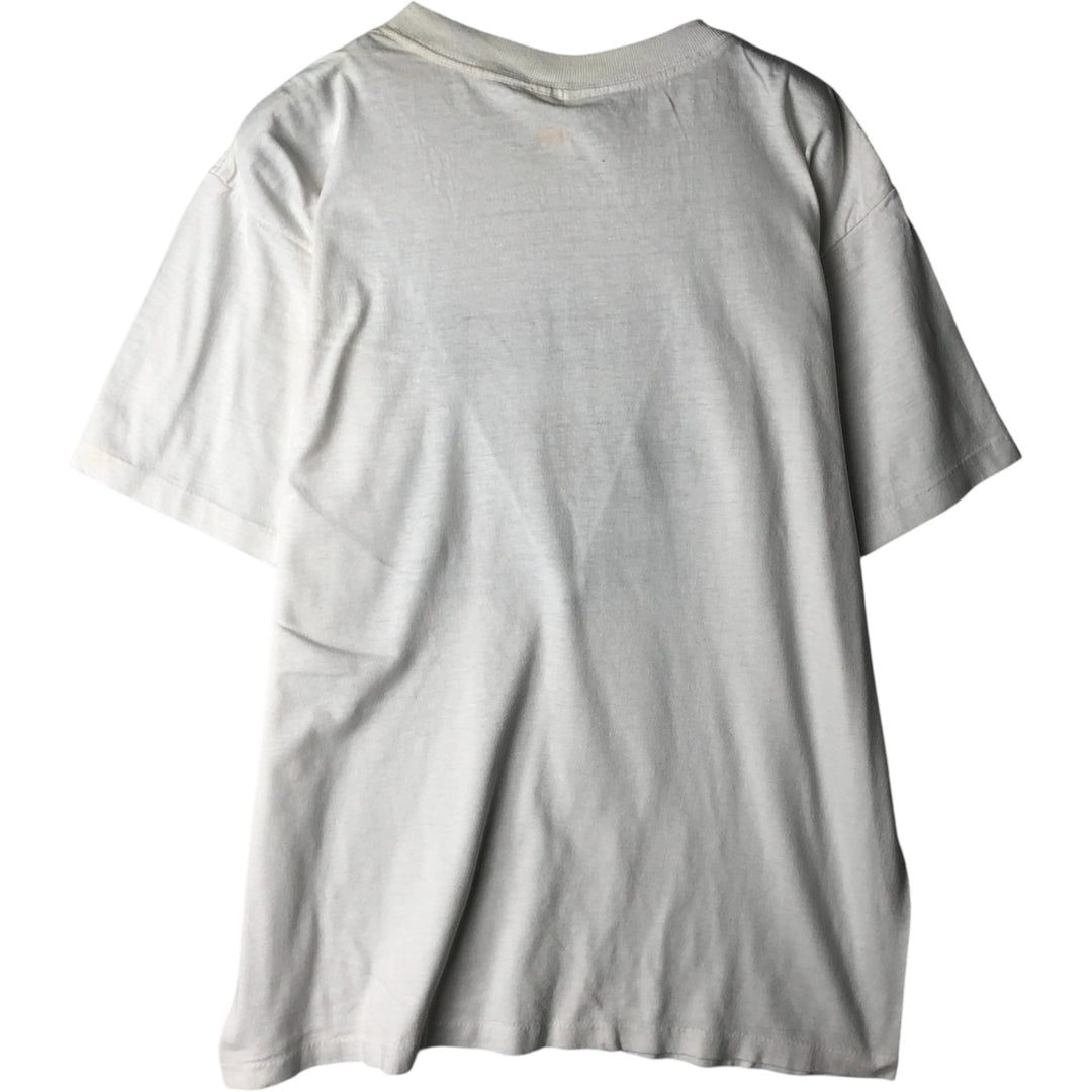 80'S MY SHIRT Printed T-Shirt, Made in USA, Men's XL equivalent, Vintage cotton white type Vintage Second Hand