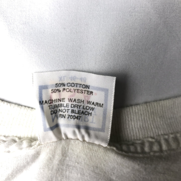 80'S MY SHIRT Printed T-Shirt, Made in USA, Men's XL equivalent, Vintage cotton white type Vintage Second Hand