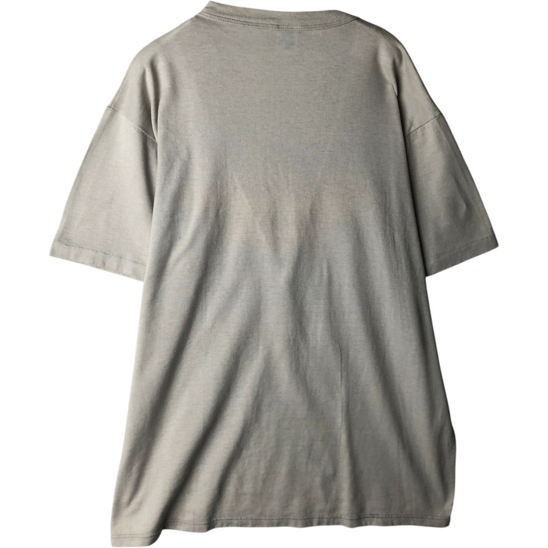 Vintage 90'S Russell print T-shirt, Made in USA, Men's Size L cotton Beige type Vintage Second Hand