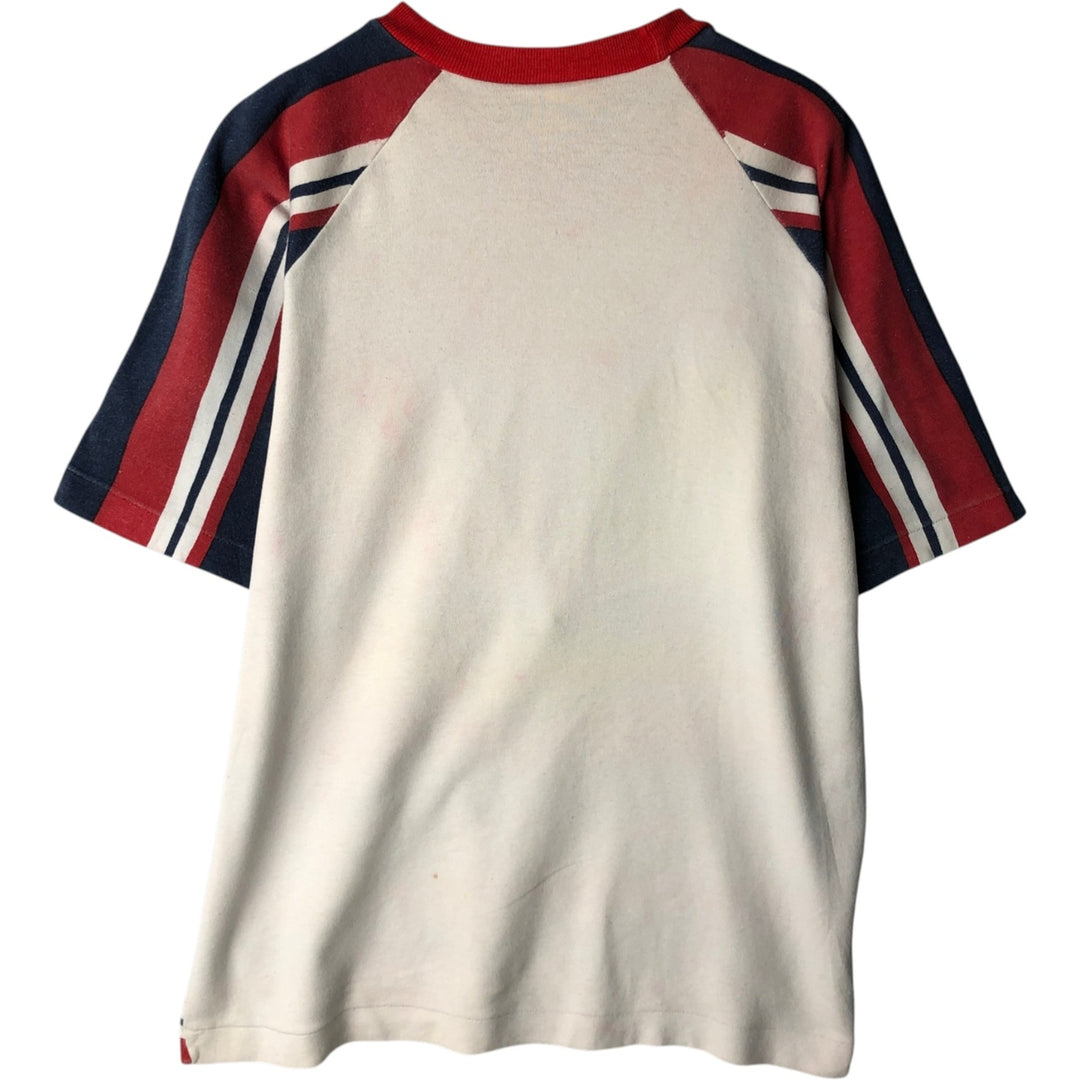 Striped T-shirt, Men's size L (approx.), Vintage cotton white type Vintage Second Hand