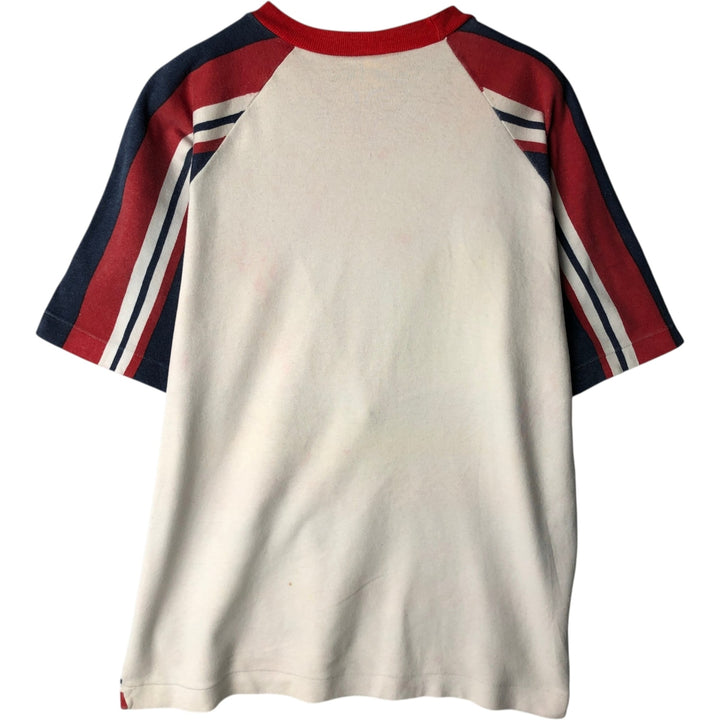 Striped T-shirt, Men's size L (approx.), Vintage cotton white type Vintage Second Hand
