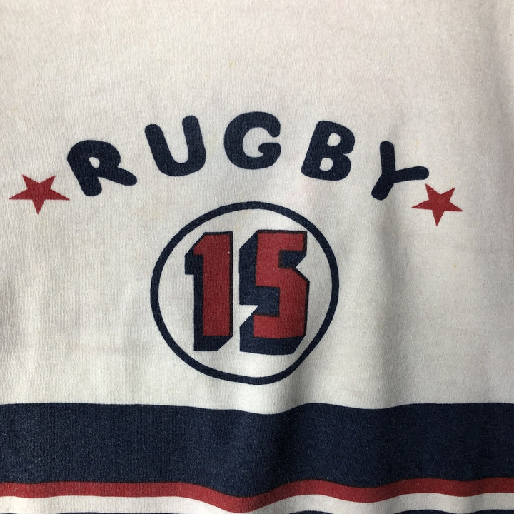 Striped T-shirt, Men's size L (approx.), Vintage cotton white type Vintage Second Hand