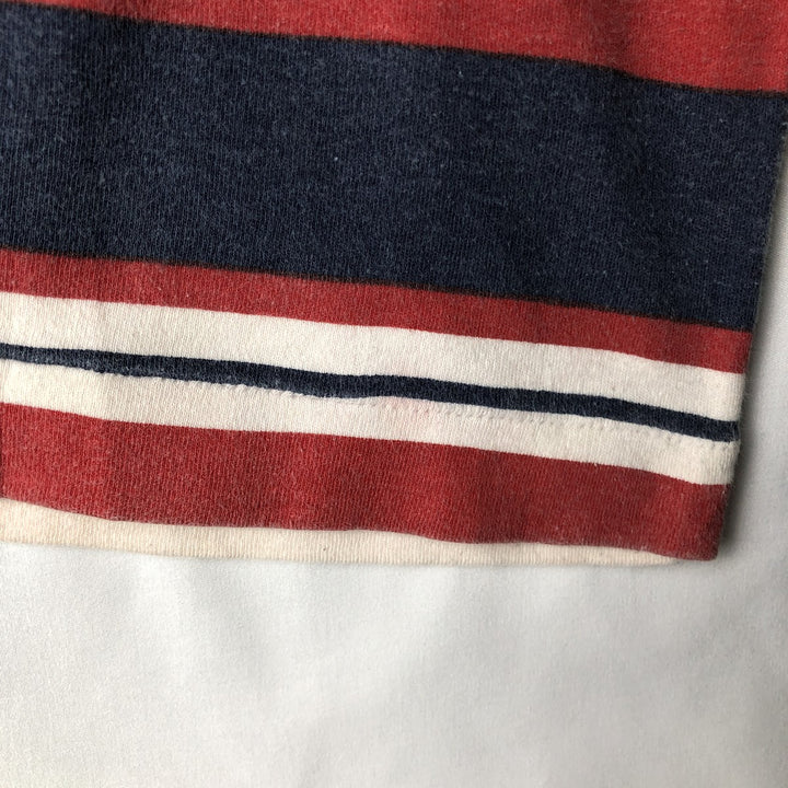 Striped T-shirt, Men's size L (approx.), Vintage cotton white type Vintage Second Hand