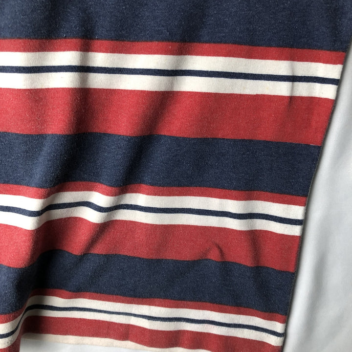 Striped T-shirt, Men's size L (approx.), Vintage cotton white type Vintage Second Hand