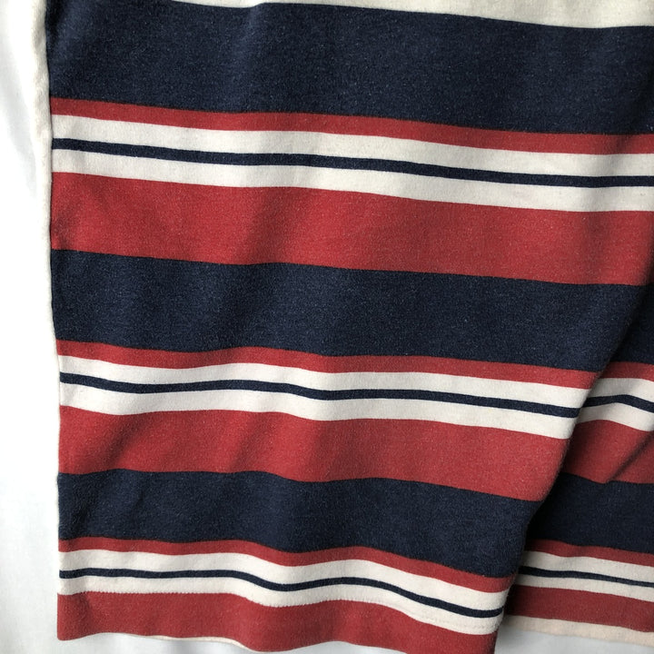 Striped T-shirt, Men's size L (approx.), Vintage cotton white type Vintage Second Hand