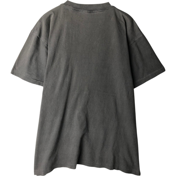 Printed T-shirt, Men's XL equivalent, Vintage unclear brown type Vintage Second Hand