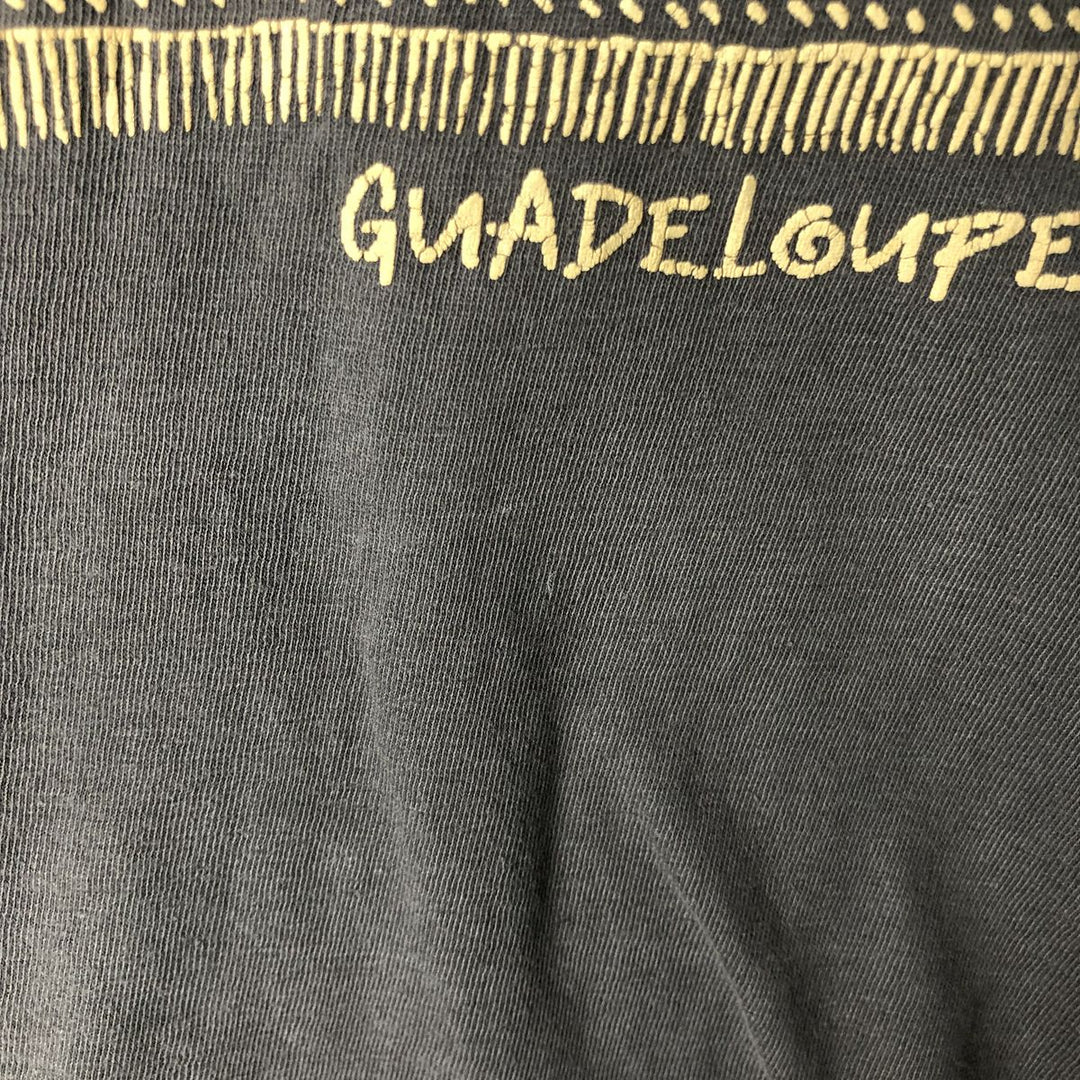 Printed T-shirt, Men's XL equivalent, Vintage unclear brown type Vintage Second Hand