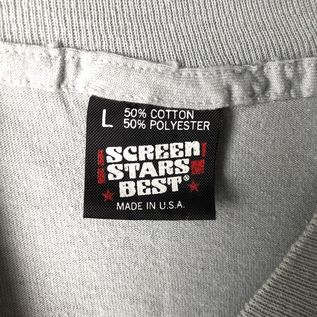 Vintage 1980'S Screen Stars Best Print T-Shirt, Made in USA, Men's Size Large cotton gray type Vintage Second Hand