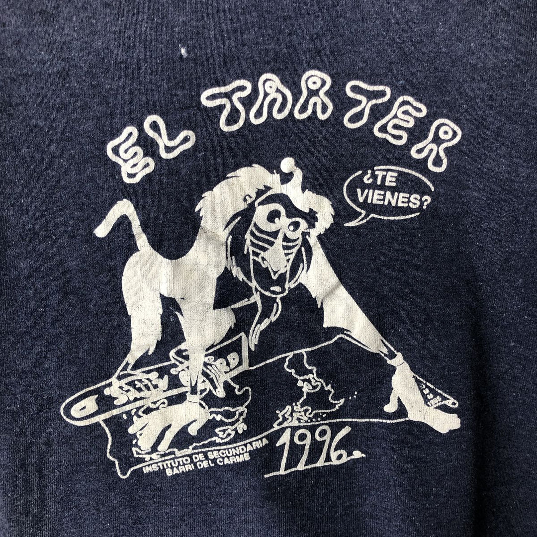 90'S Vintage Printed T-Shirt, Men's M Size unclear navy blue type Vintage Second Hand