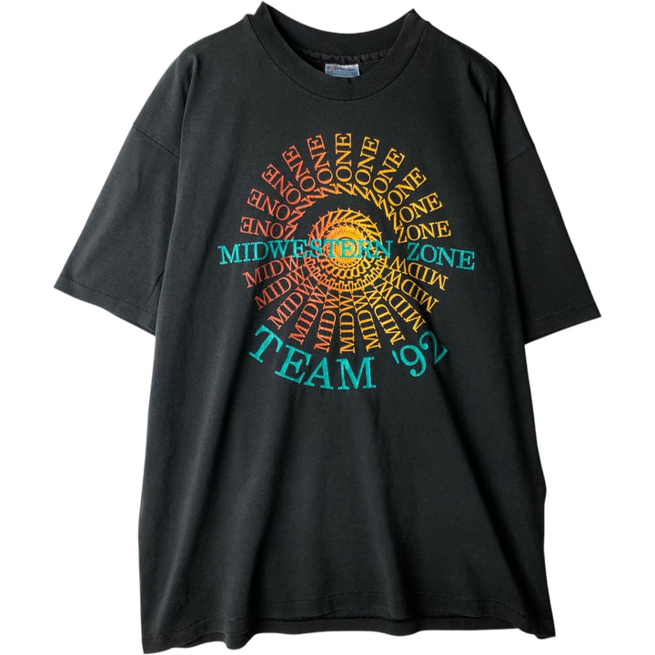 90'S Hanes BEEFY-T Printed T-shirt Made in USA Men's XL Vintage cotton black type Vintage Second Hand