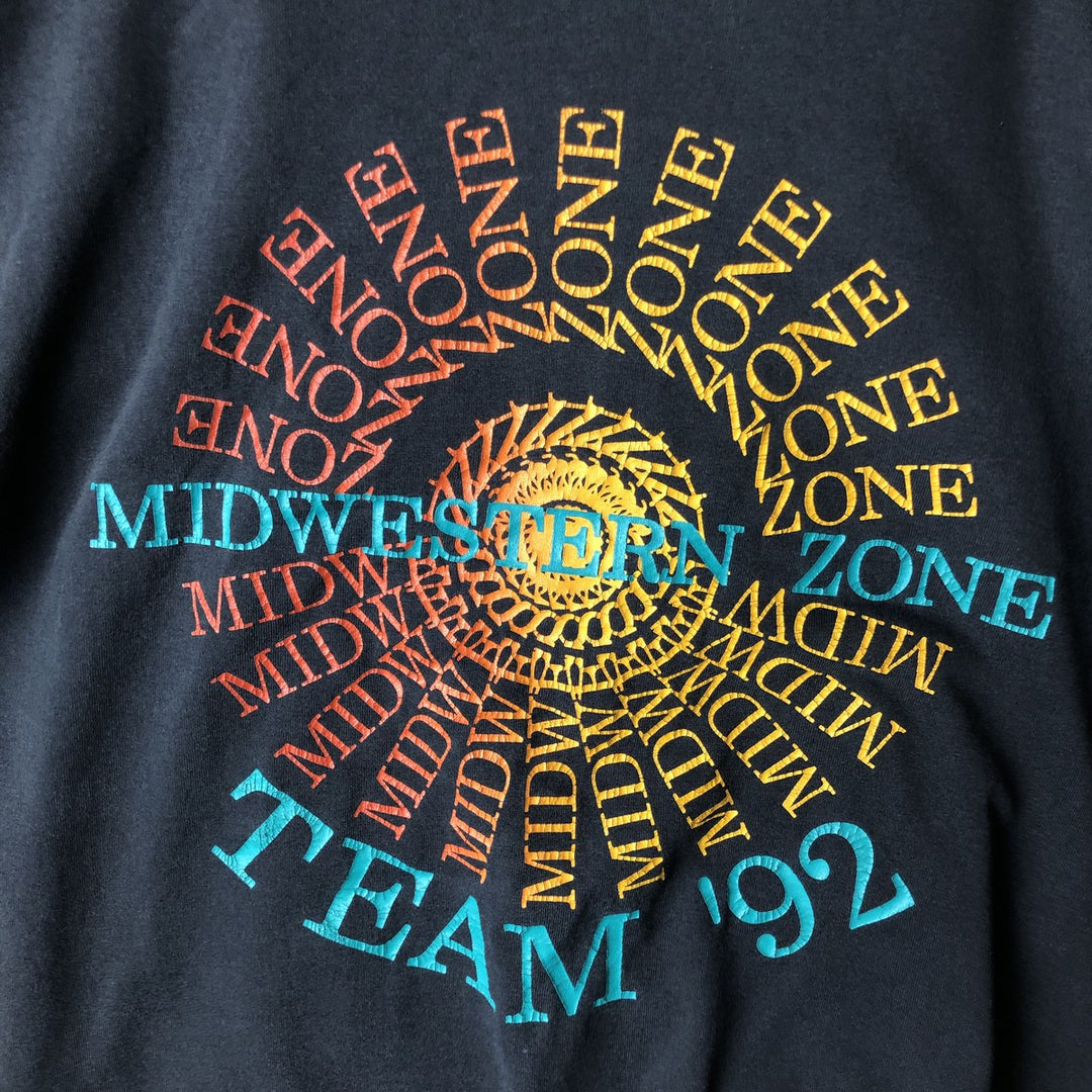 90'S Hanes BEEFY-T Printed T-shirt Made in USA Men's XL Vintage cotton black type Vintage Second Hand