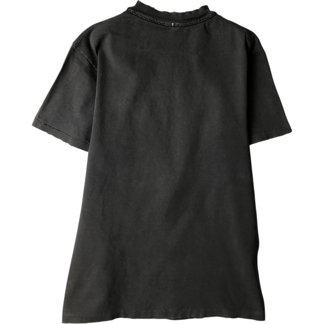 80'S Hanes BEEFY-T Print T-Shirt, Made in USA, Men's Size M (approx.), Vintage cotton Charcoal Vintage Second Hand