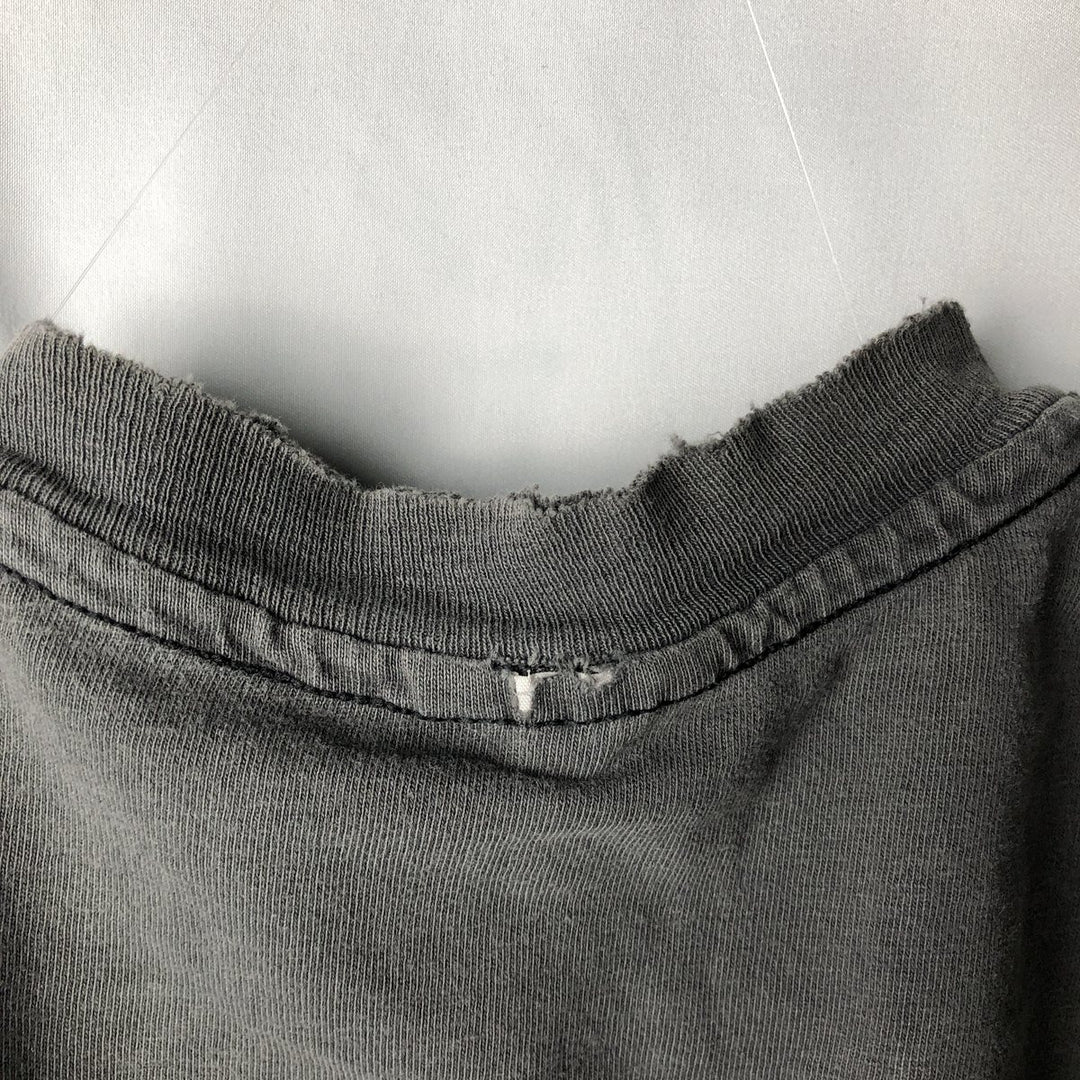 80'S Hanes BEEFY-T Print T-Shirt, Made in USA, Men's Size M (approx.), Vintage cotton Charcoal Vintage Second Hand