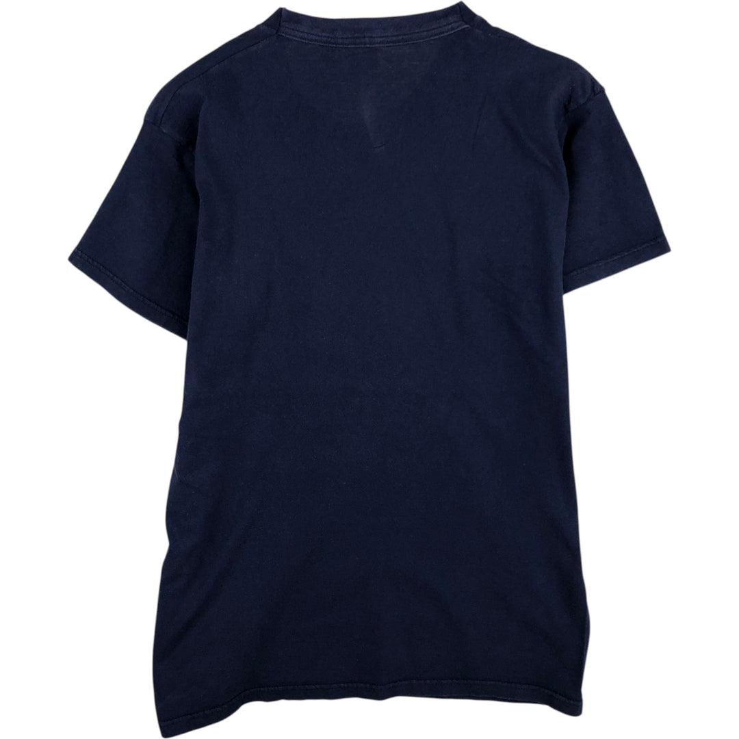 Plain pocket t-shirt, men's size XL. cotton navy blue type Vintage Second Hand