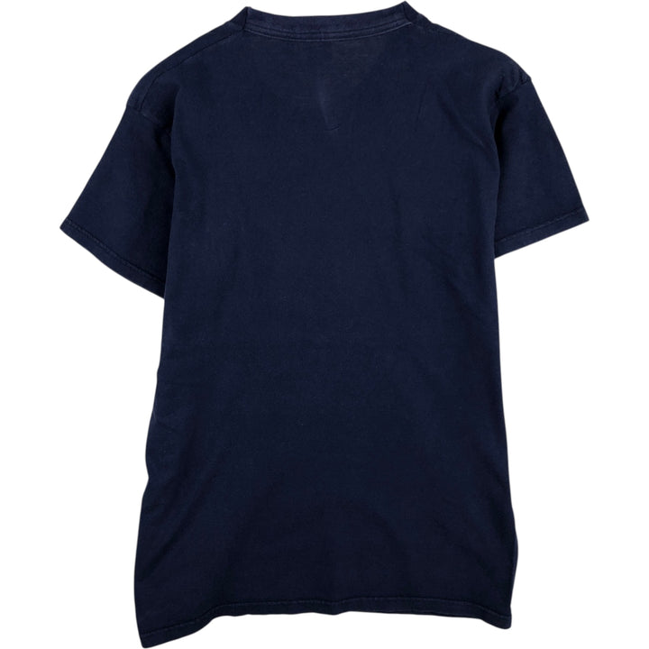 Plain pocket t-shirt, men's size XL. cotton navy blue type Vintage Second Hand