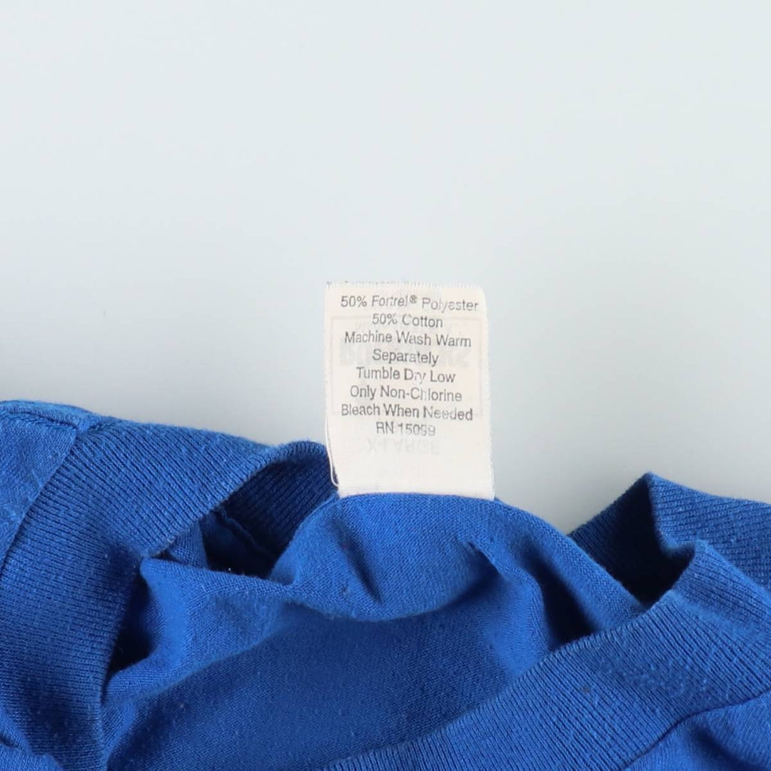 90'S ROEBUCKS Plain Pocket T-Shirt, Made in USA, Men's XL equivalent, Vintage polyester blue type Vintage Second Hand