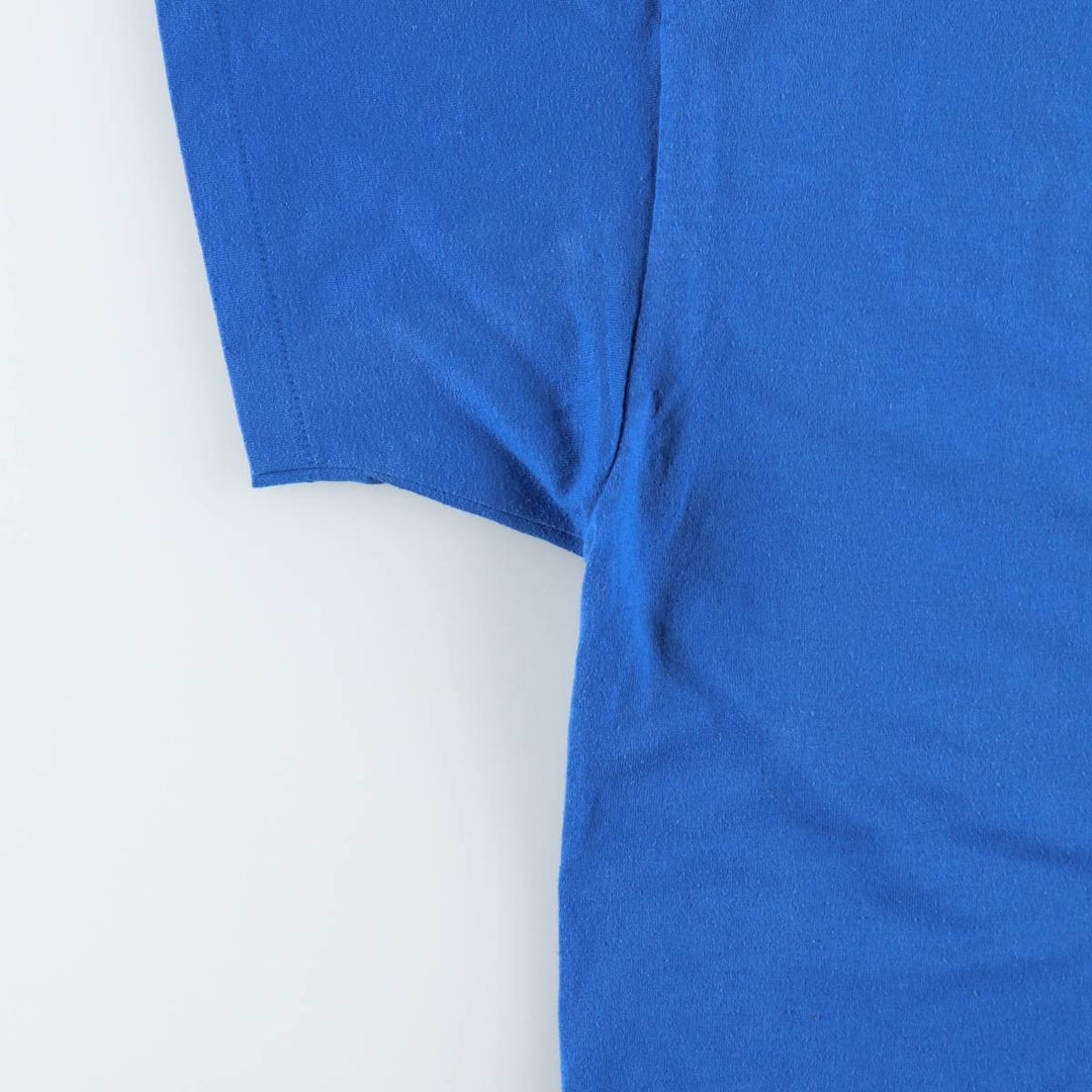 90'S ROEBUCKS Plain Pocket T-Shirt, Made in USA, Men's XL equivalent, Vintage polyester blue type Vintage Second Hand