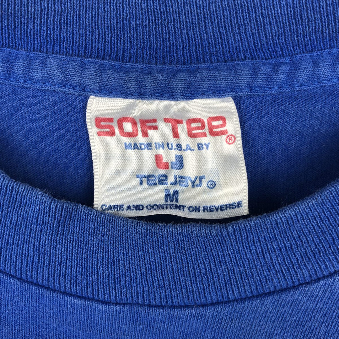 80'S SOF TEE Plain Pocket T-Shirt, Made in USA, Men's Size M (Equivalent), Vintage cotton blue type Vintage Second Hand