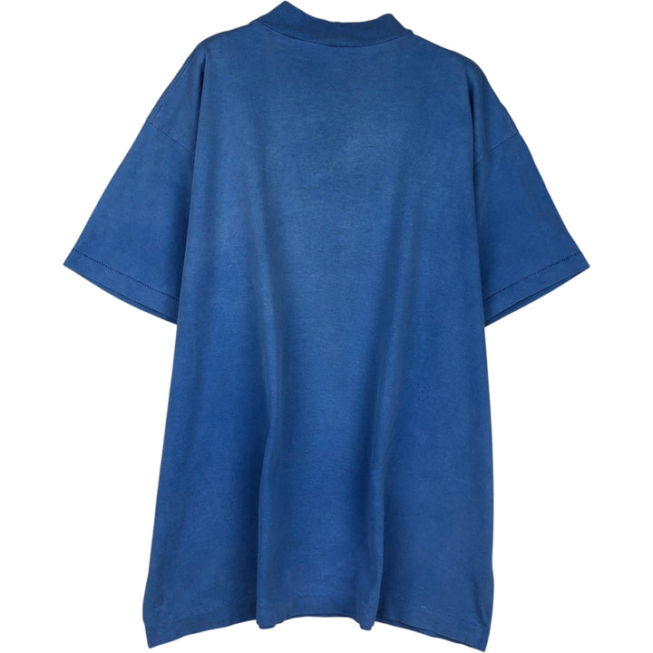 ~90'S BVD Plain T-Shirt, Made in USA, Men's Size L (Equivalent), Vintage cotton blue type Vintage Second Hand