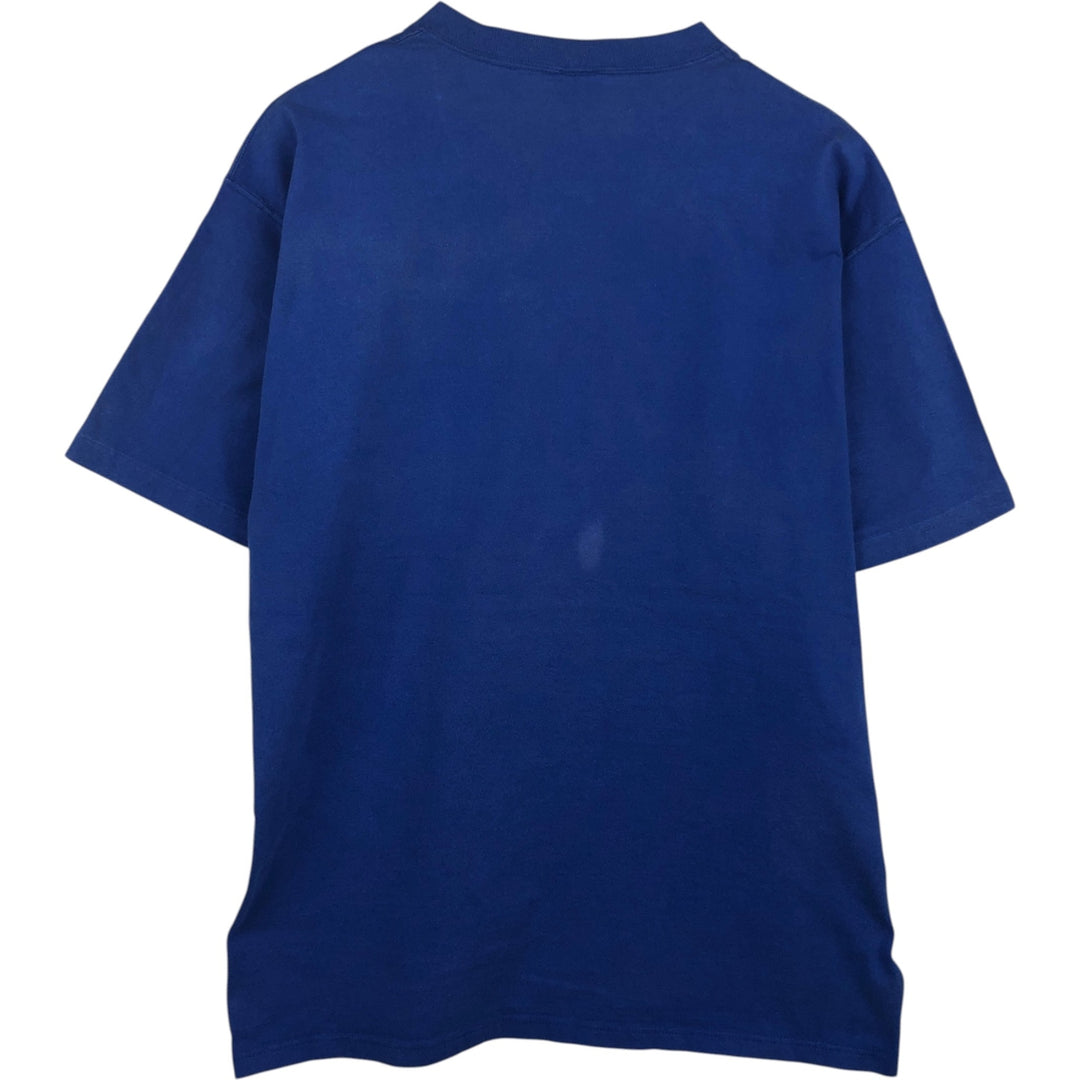 Russell plain pocket t-shirt, made in USA, men's size XL. cotton blue type Vintage Second Hand