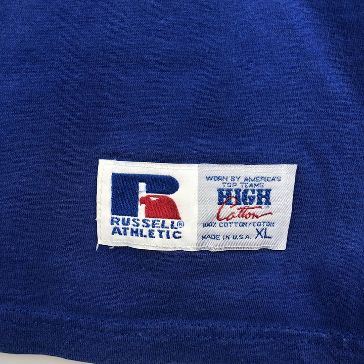 Russell plain pocket t-shirt, made in USA, men's size XL. cotton blue type Vintage Second Hand