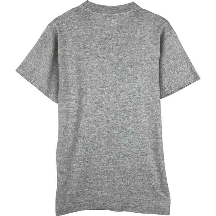 Vintage 1980'S Fruit of the Loom print T-shirt, Made in USA, Men's Size Medium cotton gray type Vintage Second Hand