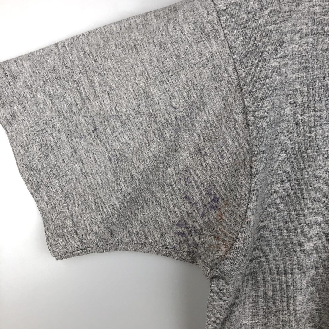 Vintage 1980'S Fruit of the Loom print T-shirt, Made in USA, Men's Size Medium cotton gray type Vintage Second Hand