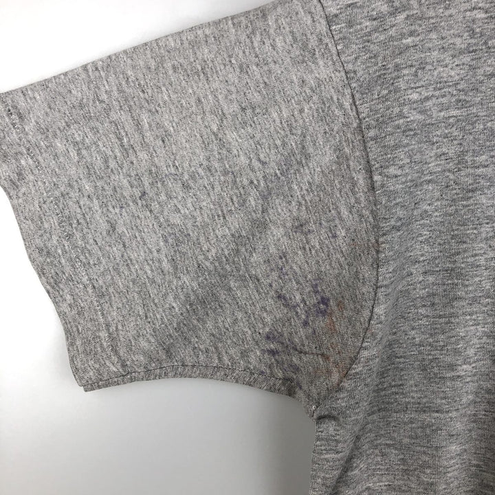 Vintage 1980'S Fruit of the Loom print T-shirt, Made in USA, Men's Size Medium cotton gray type Vintage Second Hand