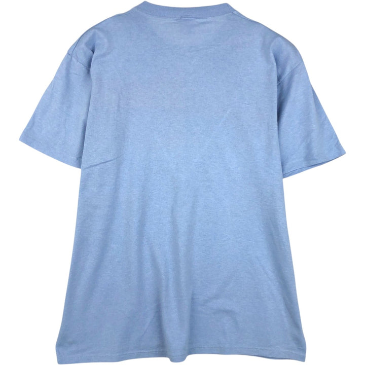 Vintage 80s-90'S Jerzees Printed T-Shirt, Made in USA, Men's XL cotton Blue type light blue Vintage Second Hand