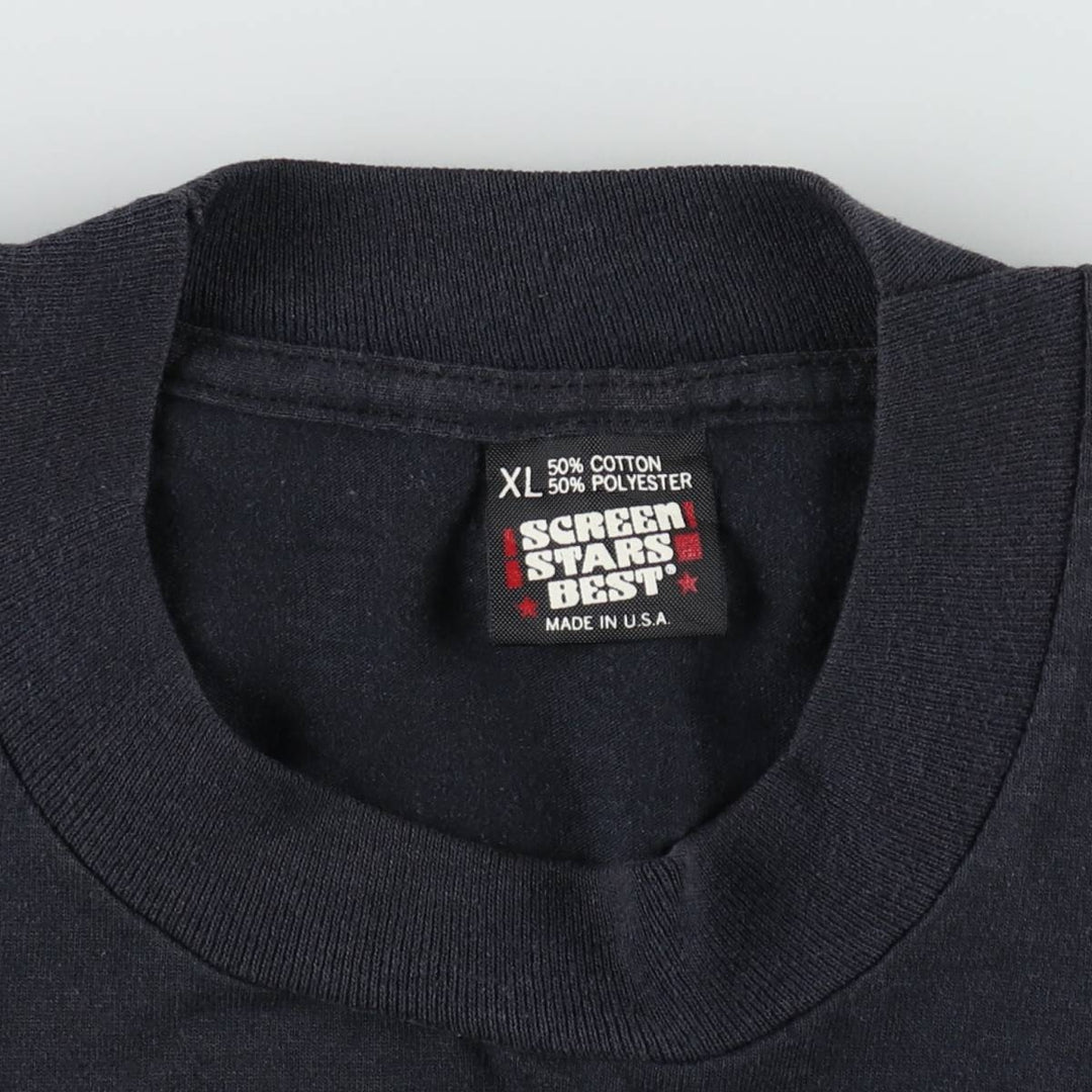 90'S Screen Stars Best Printed T-shirt Made in USA Men's XL Vintage cotton black type Vintage Second Hand