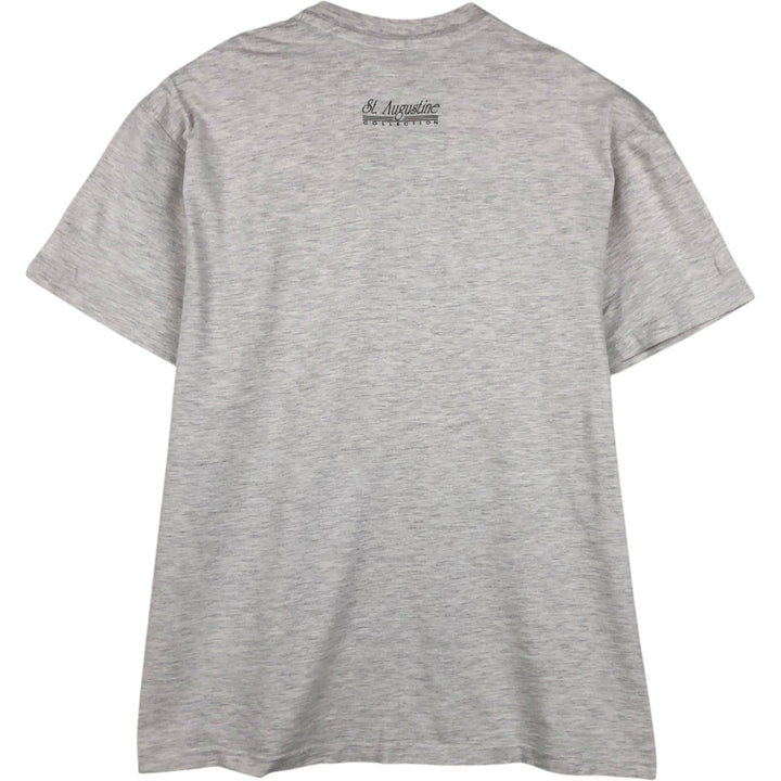 90'S Hanes BEEFY-T Dog Print T-Shirt, Made in USA, Men's Size L (approx.), Vintage cotton gray type Vintage Second Hand