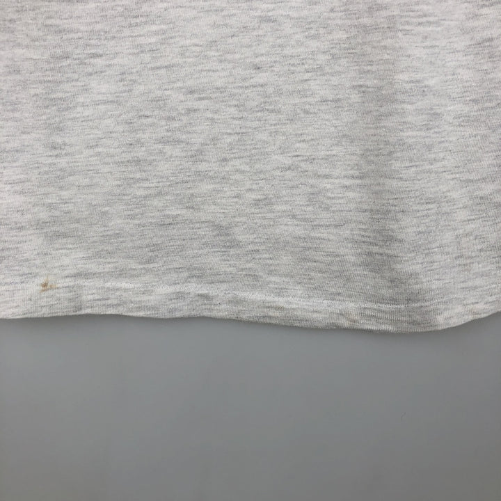 90'S Hanes BEEFY-T Dog Print T-Shirt, Made in USA, Men's Size L (approx.), Vintage cotton gray type Vintage Second Hand
