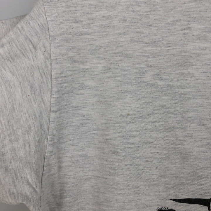 90'S Hanes BEEFY-T Dog Print T-Shirt, Made in USA, Men's Size L (approx.), Vintage cotton gray type Vintage Second Hand
