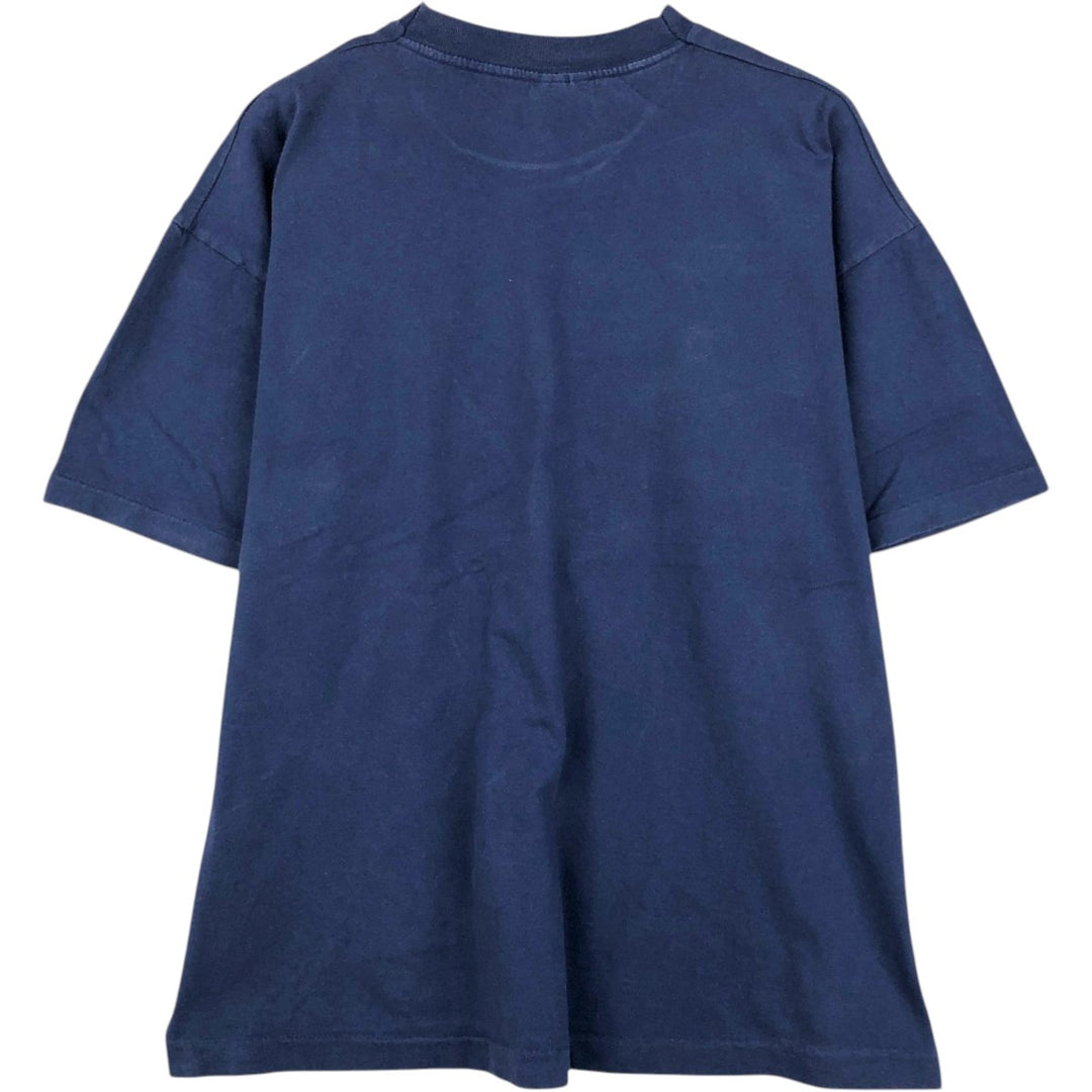 Fruit of the Loom SCREEN STARS sheep print T-shirt, men's size XL equivalent, vintage. cotton navy blue type Vintage Second Hand