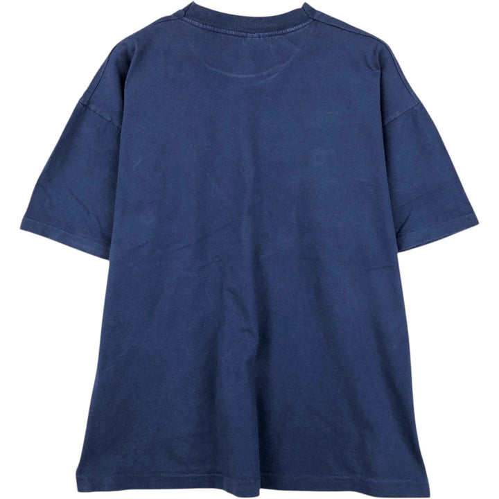 Fruit of the Loom SCREEN STARS sheep print T-shirt, men's size XL equivalent, vintage. cotton navy blue type Vintage Second Hand