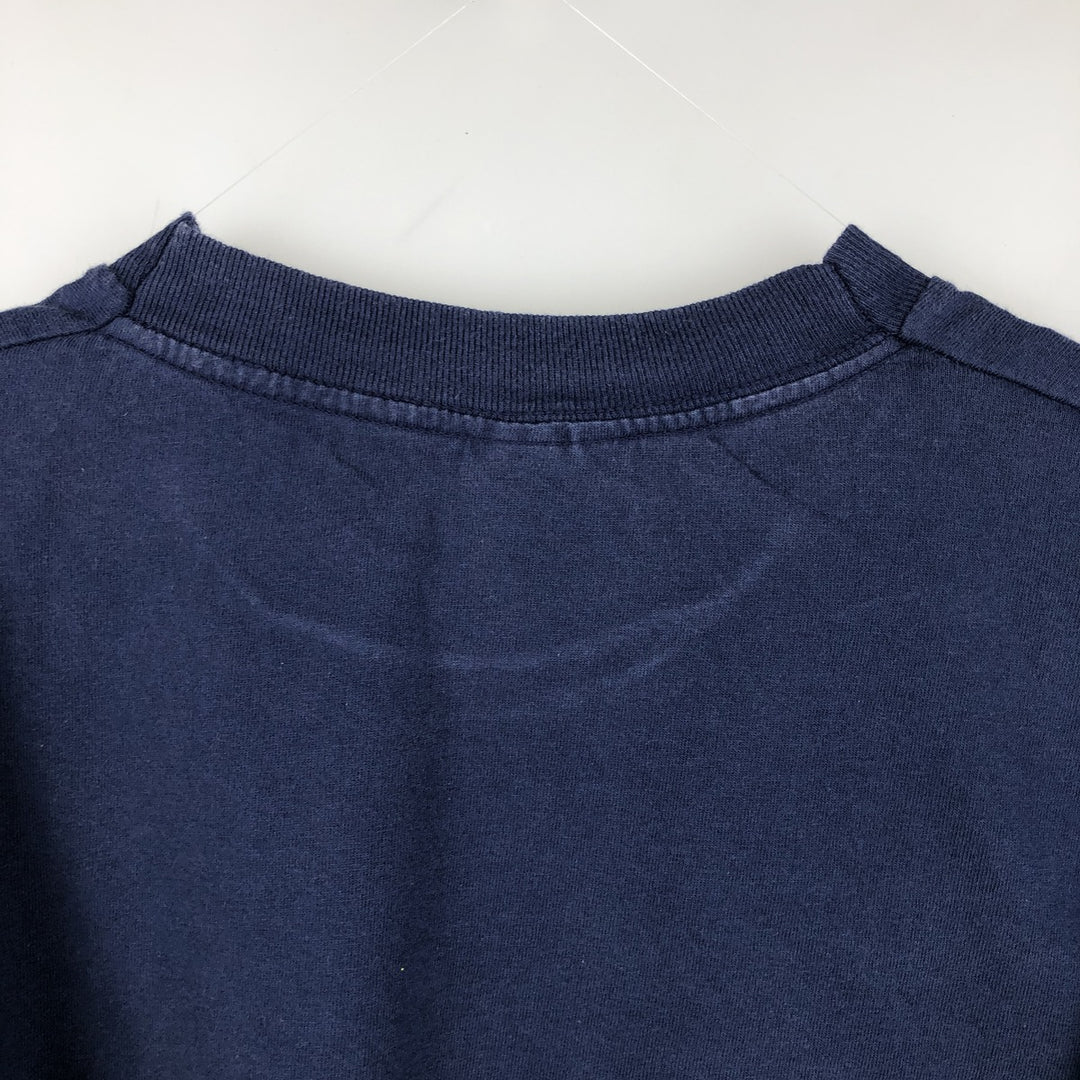 Fruit of the Loom SCREEN STARS sheep print T-shirt, men's size XL equivalent, vintage. cotton navy blue type Vintage Second Hand