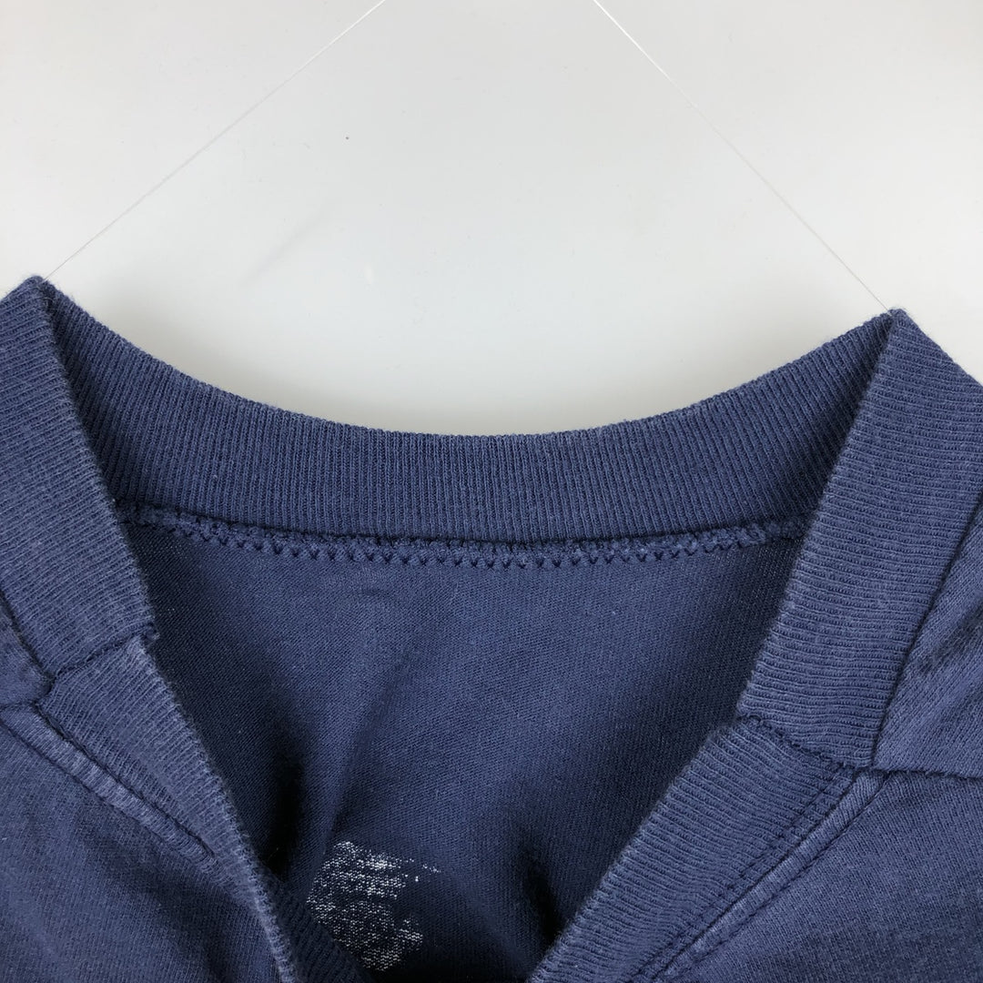 Fruit of the Loom SCREEN STARS sheep print T-shirt, men's size XL equivalent, vintage. cotton navy blue type Vintage Second Hand