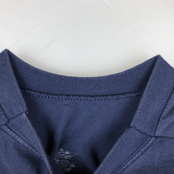 Fruit of the Loom SCREEN STARS sheep print T-shirt, men's size XL equivalent, vintage. cotton navy blue type Vintage Second Hand