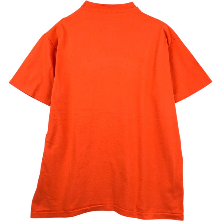 90'S Anvil Printed T-shirt Made in USA Men's XL Vintage cotton orange type Vintage Second Hand